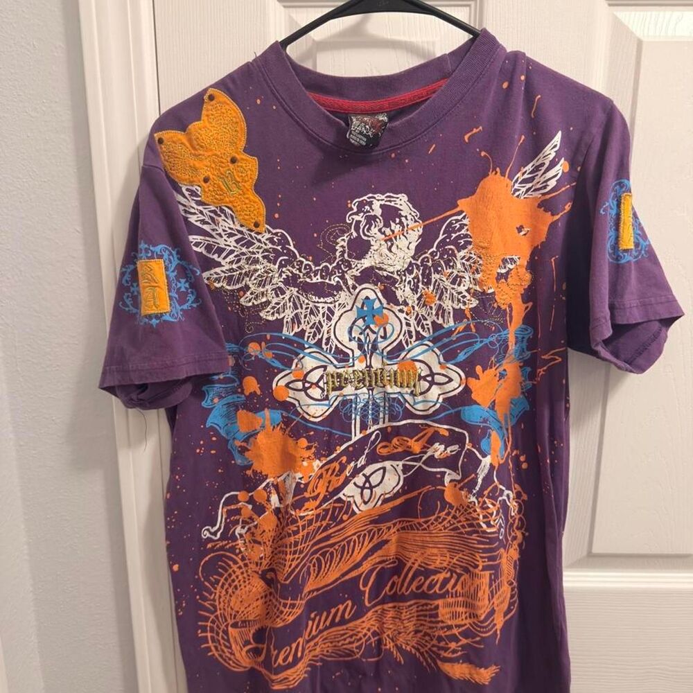(2007-2011) Red Ape Premium Celtic Cross Tee - Purple - Youth L (14-16)